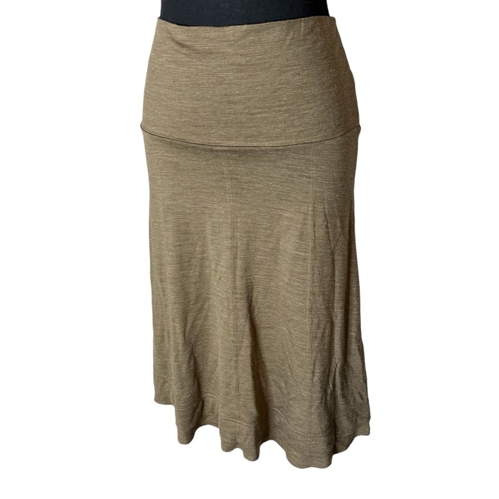 Prana Olive Green Midi Skirt
